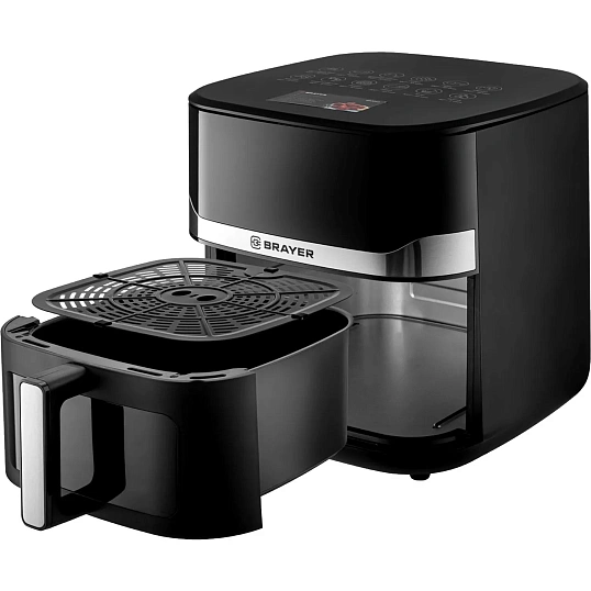 Аэрогриль BRAYER 2040BR,1800Вт,10л,t.200С,съем.реш,таймер,LCD-дисп,12прогр