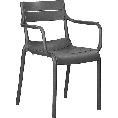 Кресло LO_обеденное DOBRIN TIM ARM LMZL-PP903_P_GR-04 темно-серый