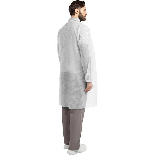 Халат на кнопках 20гр/м2 р.XXL, белый (10шт/упак),арт.406-877-003,к