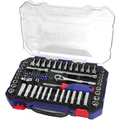 Набор инструментов 70пред.(метр.и дюймовые головки 1/4), WP202522