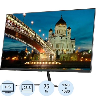 Монитор VALDAY RE24AVB 23.8 IPS, FHD, 100Hz, HDMI/2xDP/VGA