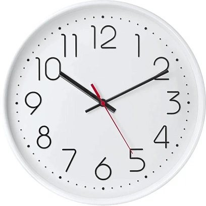 Часы настенные Troyka, диаметр 30см, кольцо пластик - белый 76771783