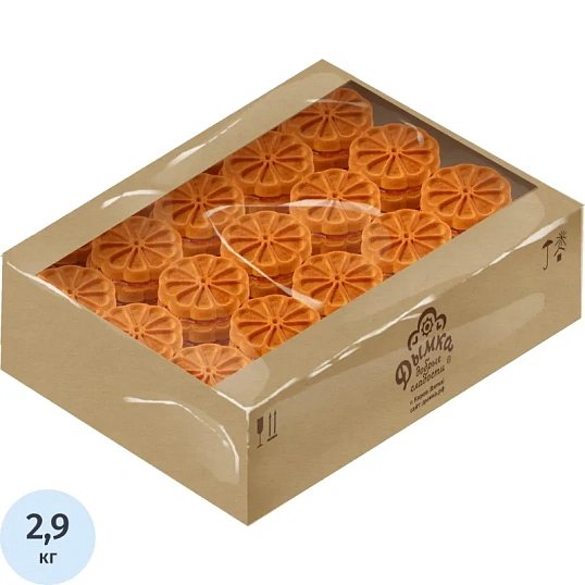 Печенье Дымка Сэндвич Двойной апельсин 2,9кг/уп