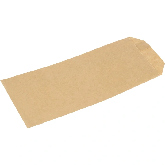Пакет бумажный  80x20х220, 70 гр/м2, крафт, коричневый, 500 шт/уп