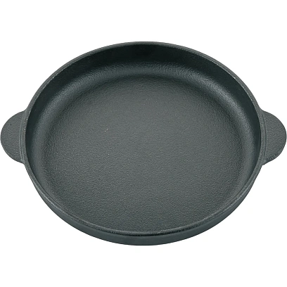 Сковорода для подачи 18,5 см h2,5 см круглая чугун 2 ручки