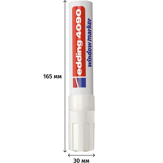 Маркер меловой для окон EDDING E-4090/049 4-15мм (декоративный) белый