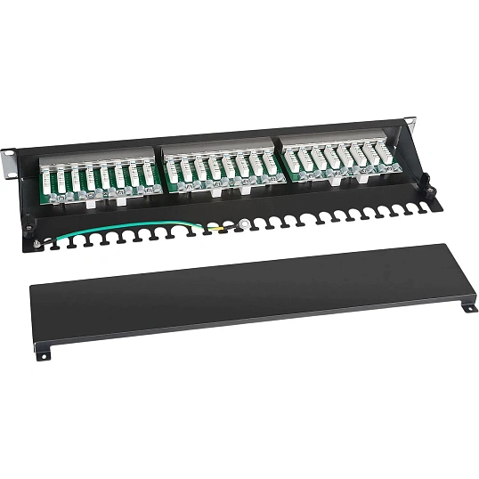 Патч-панель Cabeus PL-24-CAT.5E-SH-DUAL 19 1U 24xRJ45 кат.5E FTP