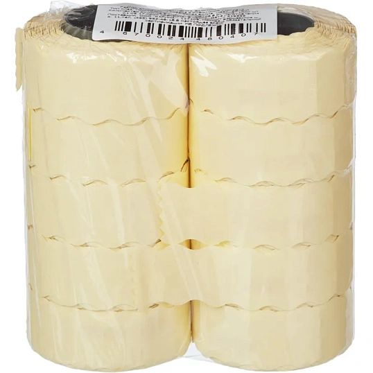 Этикет-лента Эконом 22х12 белая волна 1000шт/рул 10рул/уп