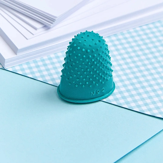 Напальчник для бумаг d=20мм высота 32мм, зеленый резина