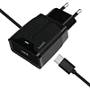 Зарядное устройство сетевое PERO TC04 1USB 2.1A + TYPE-C CABLE черный
