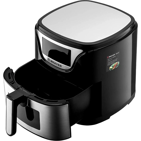 Аэрогриль BRAYER 2037BR,1500Вт,5л,t.200С,съем.реш,таймер,LCD-дисп,7 прогр