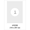 Этикетки самоклеящиеся  Серебристые, 210x297мм,А4, 20л.уп