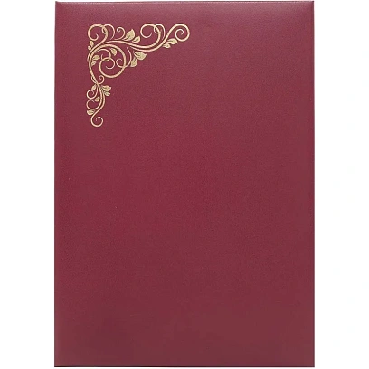 Папка адресная Виньетка бумвинил бордо. Упаковка 5 шт.