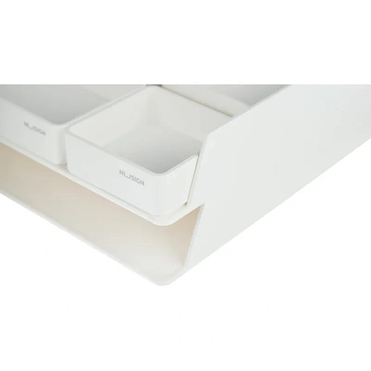 Лоток горизонтальный д/бум Deli NuSign ENS001-white 2лотка + орган-р бел