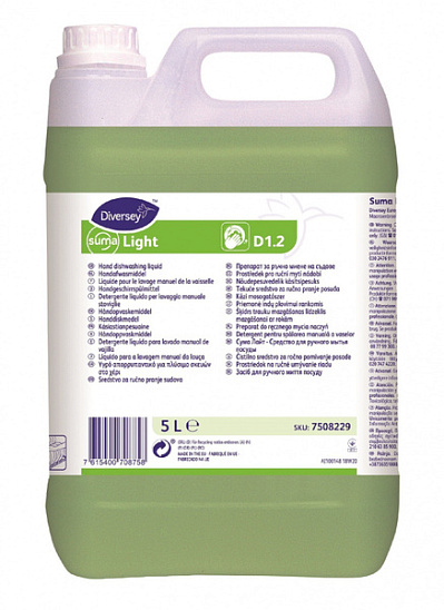 Профхим д/посуды д/ручного мытья Diversey/Suma Light D1.2, 5л_Прк