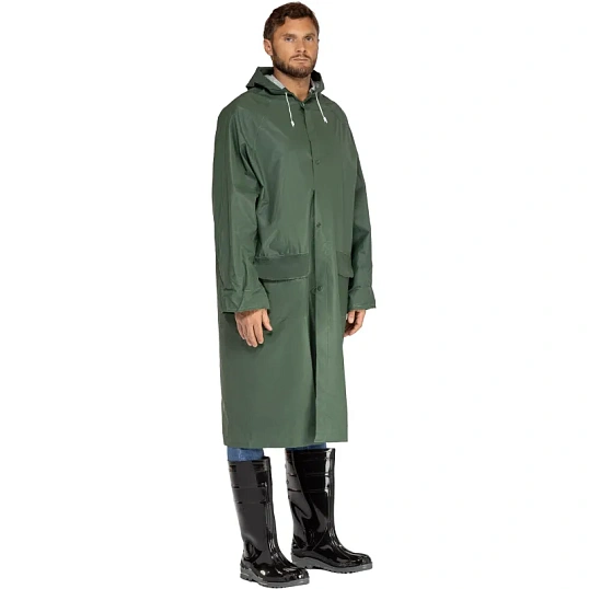 Плащ влагозащитный ПВХ (МA305) зеленый M (48-50) (арт. MA305VETM2)
