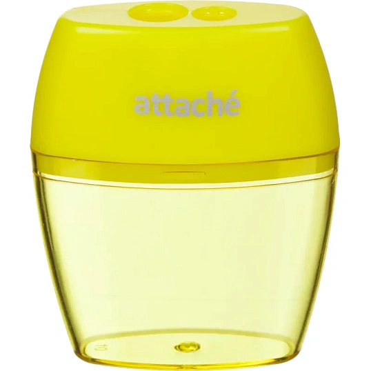 Точилка Attache, 2 отверстие, с контейнером, в ассорт