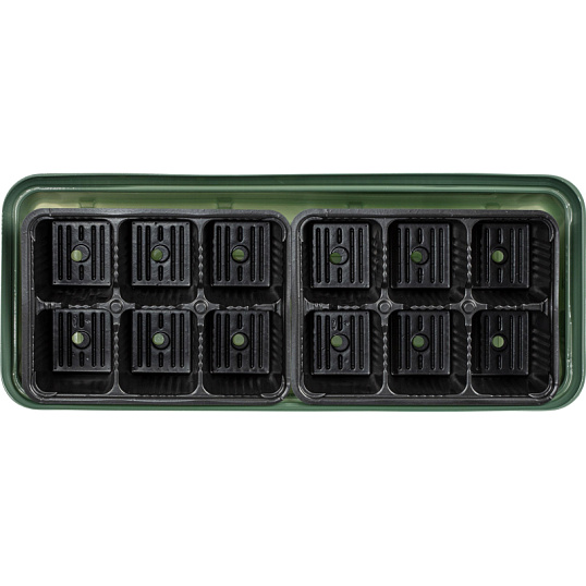 Кассета для рассады 40 см (12 ячеек) зеленый ING60001F