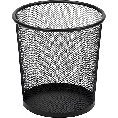 Корзина для мусора круглая Luscan метал cетка  7,8 л черная