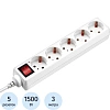 Удлинитель Buro BU-PS5.3/W 3м (5 розеток) белый (пакет ПЭ)