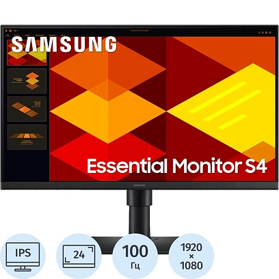 Монитор Samsung (LS24D400GAIXCI)23.8/FHD/IPS/100Hz/250cd/5ms/HDMI/DP