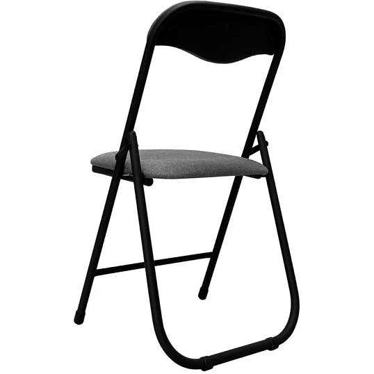 Стул складной  каркас черный,обивка ткань серый  РС 04