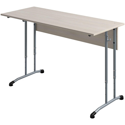 Парта МЕТ_ Стол ученический Знание 2-местный 3-7г.р.шамони св./серый