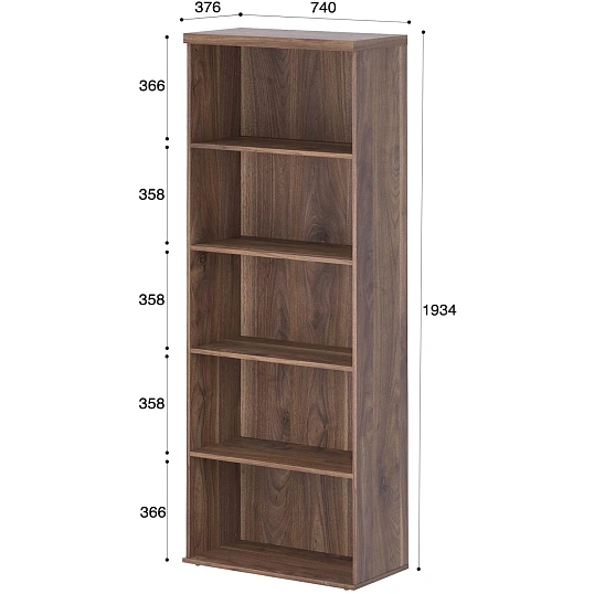 Стеллаж IN FORMANT 129H013 740х376х1934 Орех Бакаут