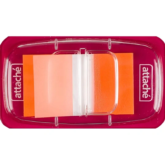 Клейкие закладки пласт. 1цв.по 25л. 25ммх45 оранж Attache