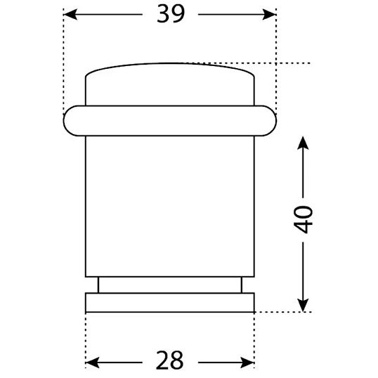 Фиксатор _УЗК_цилиндр ограничитель дв. СТАНДАРТ 588А-2 BN европакет черный