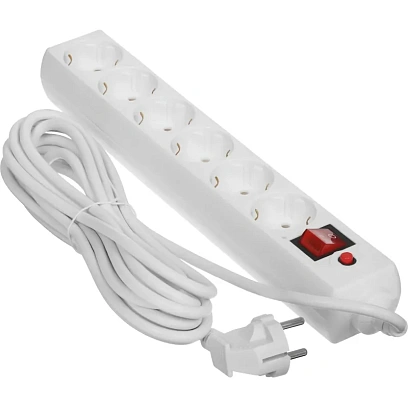 Сетевой фильтр Buro 600SH-5-W 5м (6 розеток) белый