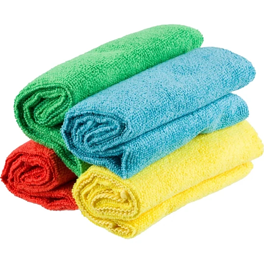 Салфетки хозяйственные Luscan из микрофибры универс 220г/м2 30х30см 4шт/уп