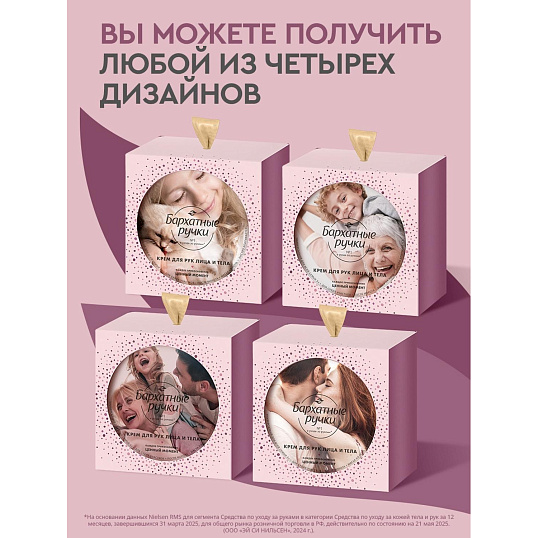 Подарочный набор Бархатные ручки женский крем для рук, лица и тела