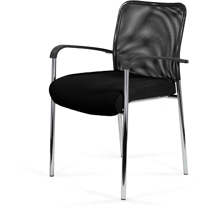 Стул UP_Echair Афродита Люкс каркас хром сетка/ткань черный