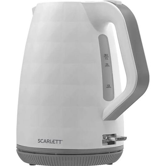 Чайник электрический SCARLETT SC-EK18P49, пластик, 2200Вт, 1.7л, белый