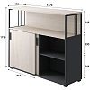 Шкаф-купе Комус Мебель К-Loft 241Н042 1370х420х1116 дуб скандин/графит