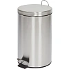 Ведро мусорное с педалью и доводчиком Luscan 12 л, матовое, нерж сталь