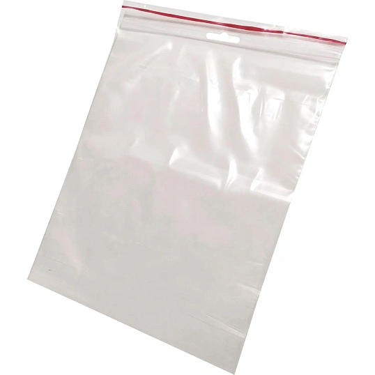 Пакет с замком (Zip Lock) с европодвесом 20 х 25 см, 60 мкм, 100 шт/уп