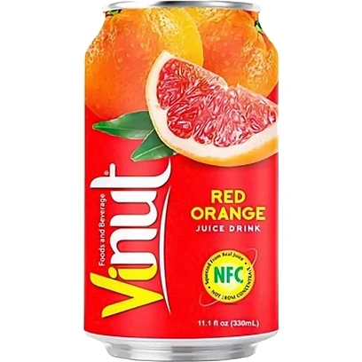 Напиток Vinut Red Orange Juice негазированный сокосодержащий, ж/б, 0,330л