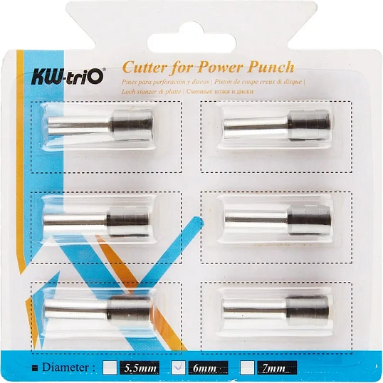 Нож запасной для мощн. дыроколов KW-trio 952/954/931D,6шт/уп,металл,блистер