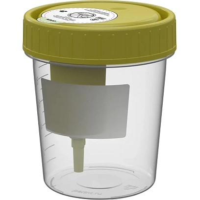 Контейнер с держ. д/сбора мочи Перинт стер. 120мл КО0НДПП, 300шт/уп с крыш