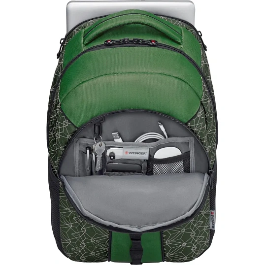 Рюкзак WENGER Sun 16'', зел. светоотражающий принт полиэстер 35x27x47см 27л