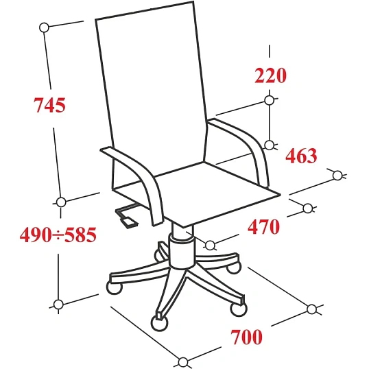 Кресло МТ_Easy Chair/SU-B-8/подл.158/осн.003 красный/черный