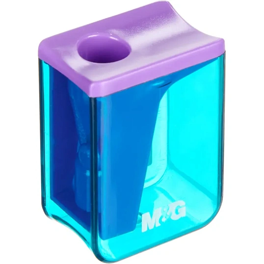 Точилка ручная M&G, 1 отв., контейнер, ассорти