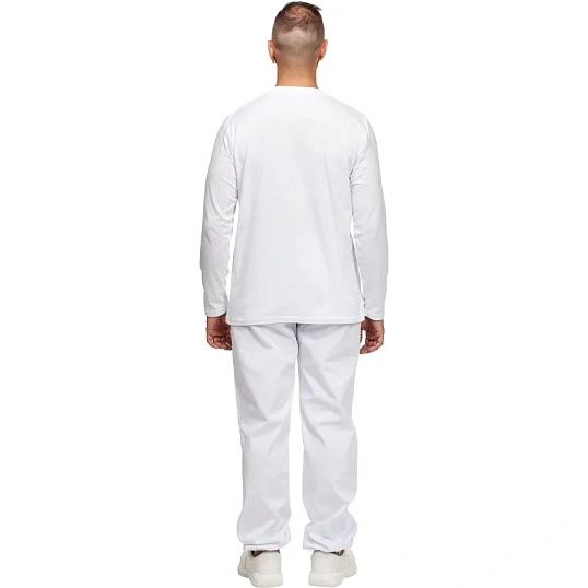 Футболка (160 г.) с длинным рукавом бел.(L)