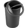 Ведро мусорное 12л пластик, серый металлик с крышкой-вертушкой