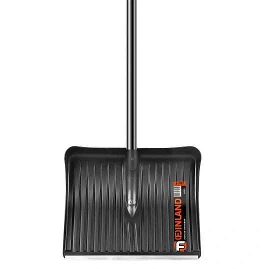 Лопата для уборки снега FINLAND пластик 49х41х151 см с черенком 1023-Ч