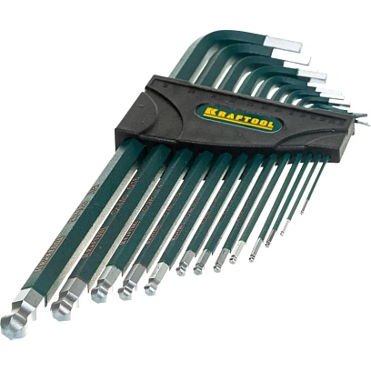 Набор ключей имбусовых KRAFTOOLINDUSTRIEдл,дюйм,HEX0.05-3/8,13шт,274444-Н13
