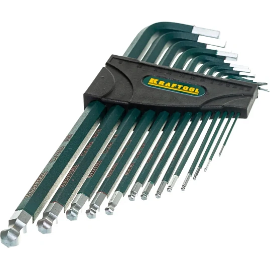 Набор ключей имбусовых KRAFTOOLINDUSTRIEдл,дюйм,HEX0.05-3/8,13шт,274444-Н13