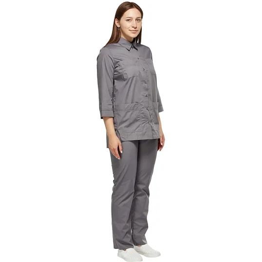 Костюм для горничных и уборщиц жен.У26 КБР серый 54 (170-176)